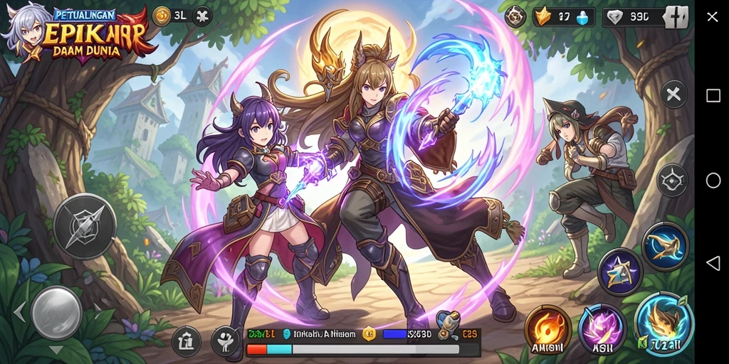 Tampilan gameplay <strong>33L</strong> yang menarik dengan karakter anime yang hidup.