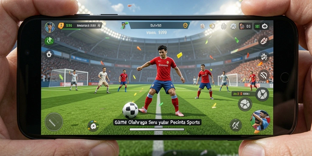Screenshot gameplay <strong>9399</strong> menampilkan aksi olahraga yang seru.