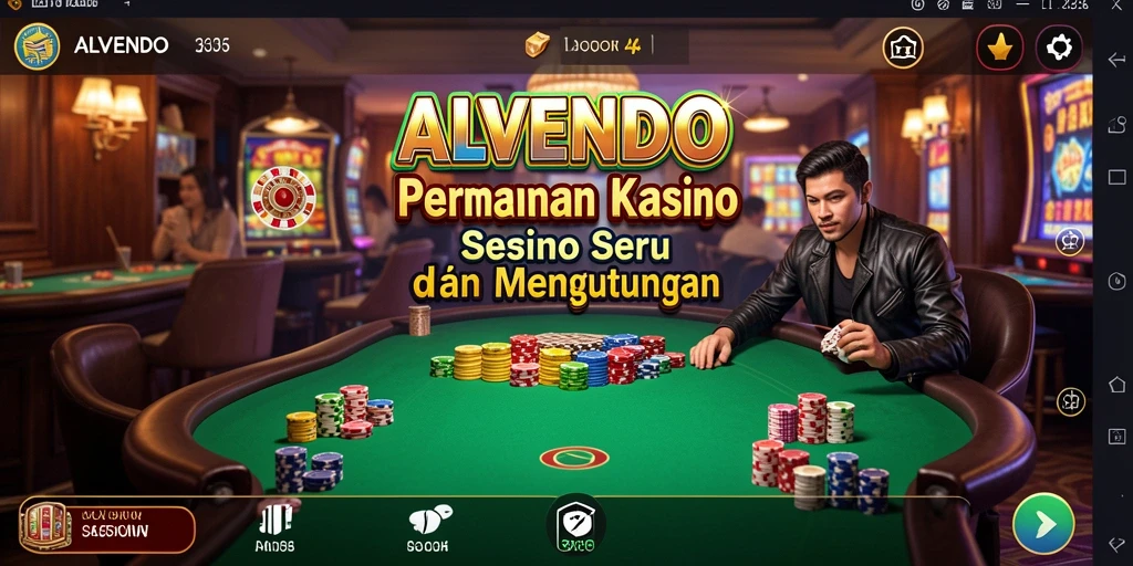 Tangkapan layar utama ALVENDO menampilkan gameplay menarik dari permainan Kasino.