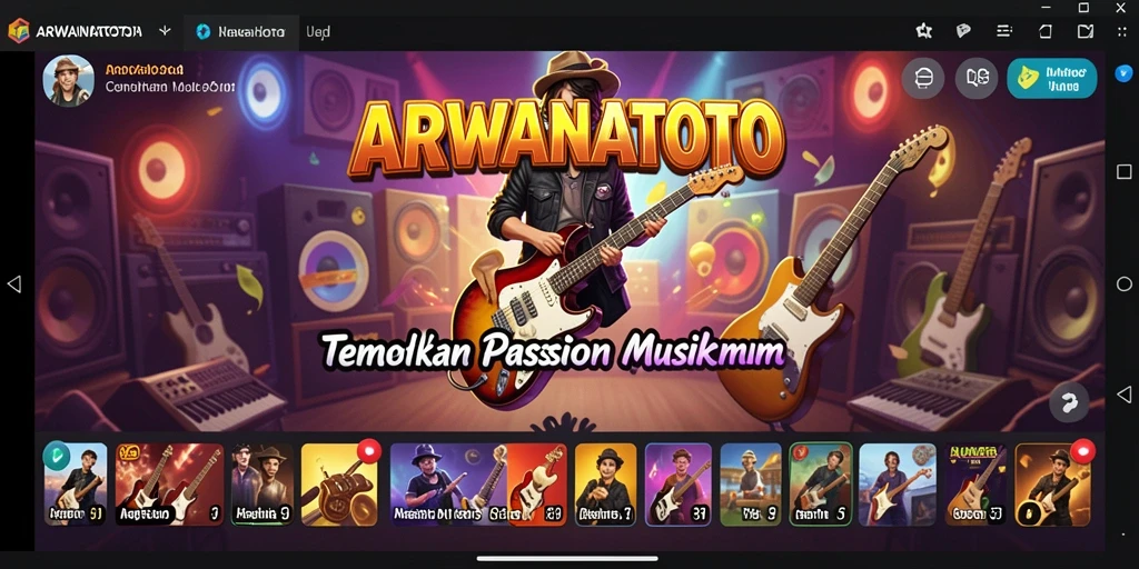 Gameplay ARWANATOTO yang mengasyikkan dengan beragam lagu.