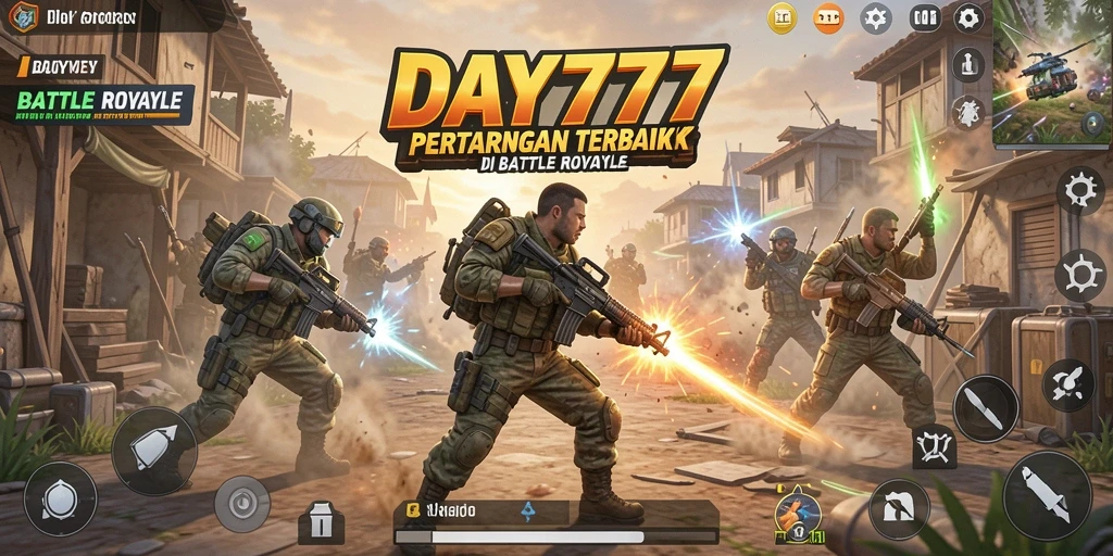 Gameplay menarik dan intens dari DAY777 dalam pertarungan Battle Royale.