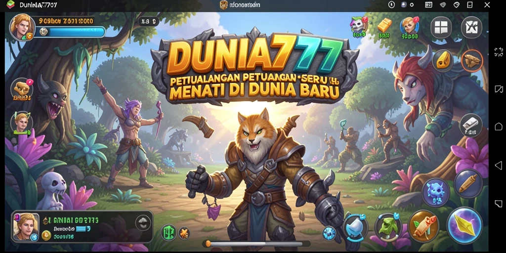 Tampilan gameplay DUNIA777 dengan petualangan yang menarik dan tantangan seru.