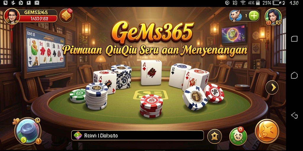 Gameplay QiuQiu yang seru dan kompetitif di GEMS365.