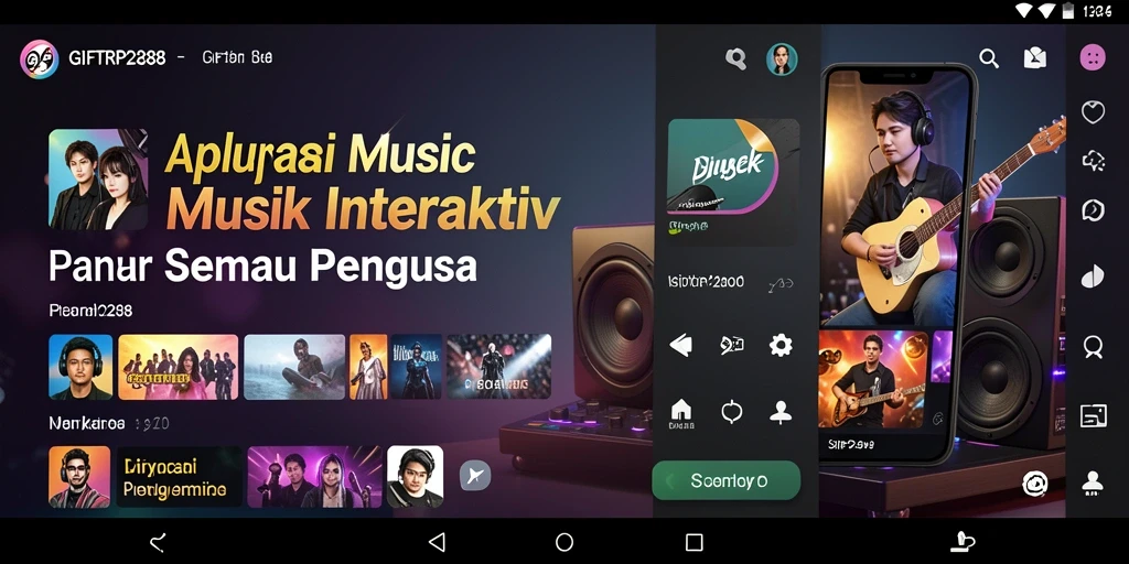 Tangkapan layar <strong>GIFTRP288</strong> menunjukkan pengguna yang menikmati permainan musik interaktif.