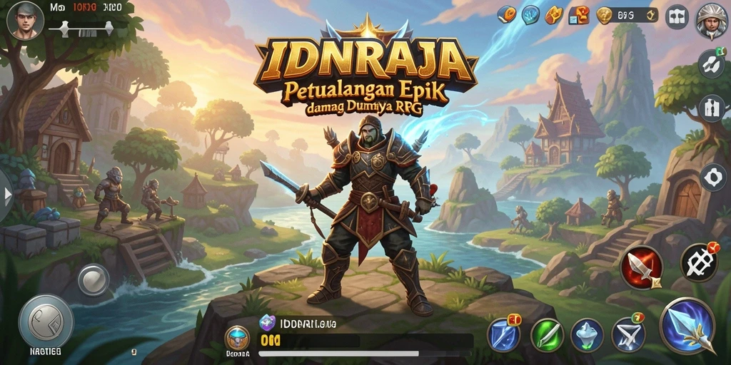 Tampilan gameplay epik dalam <strong>IDNRAJA</strong> yang penuh tantangan dan petualangan.