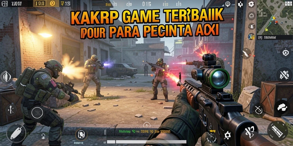 Tampilan dinamis gameplay KAKRP dalam pertempuran FPS.