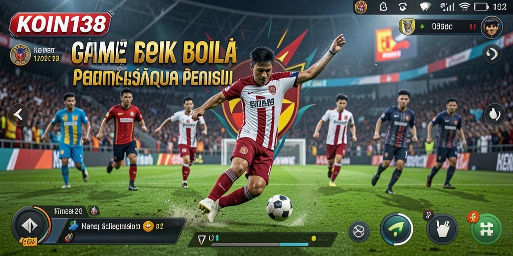 Screenshot gameplay <strong>KOIN138</strong> menampilkan momen seru pertandingan sepak bola.