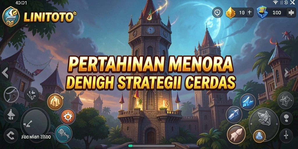 Tangkapan layar menunjukkan aksi intens dalam game Tower Defense.