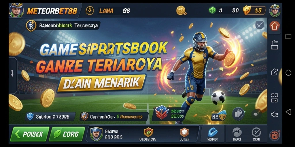 Tampilan menarik dari aplikasi METEORBET88 saat bermain Sportsbook.