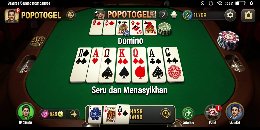 Screenshot gameplay Domino di POPOTOGEL yang menunjukkan momen seru.