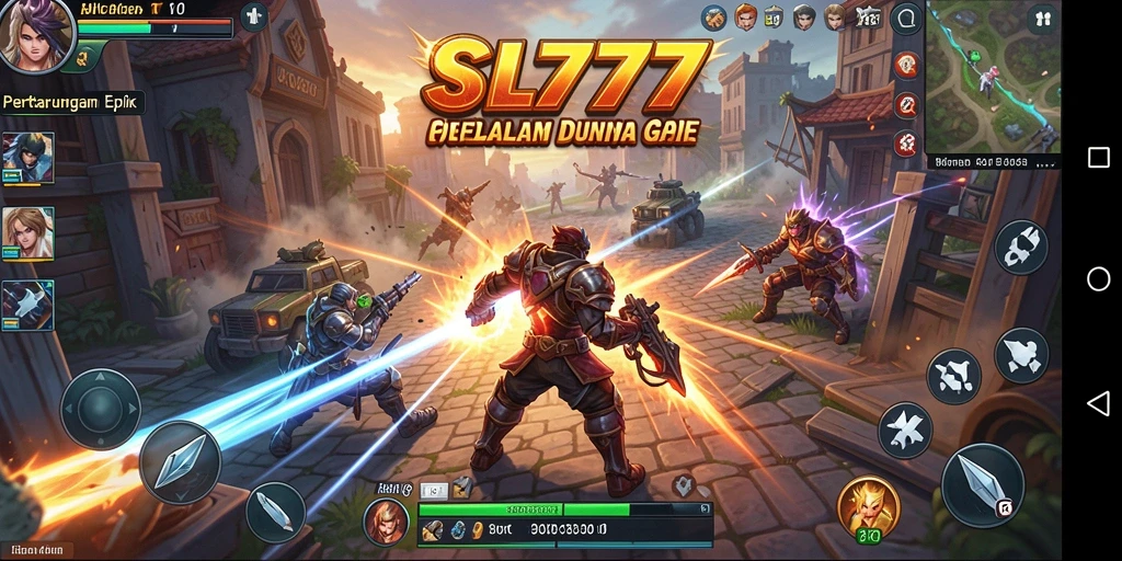 Screenshot utama SL777 menampilkan aksi pertarungan yang mendebarkan.